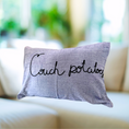 Load image into Gallery viewer, Couch Potatoes Hand embroidered Cushion Cover - Granmade