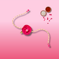 Load image into Gallery viewer, Handmade Rani Pink Rose Rakhi - Granmade