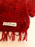 Load image into Gallery viewer, Red U-pin Hand knit Scarf - Granmade
