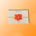 Load image into Gallery viewer, Handmade Orange Windflower Rakhi - Granmade