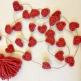 Load image into Gallery viewer, Pink Heart Hand-knit Toran (set of 2) - Granmade