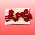 Load image into Gallery viewer, Red Daisy Hand-knit Toran (set of 2) - Granmade