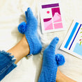 Load image into Gallery viewer, Light Blue Hand-knit Socks - Granmade