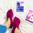 Load image into Gallery viewer, Wine Hand-knit Socks filter - Granmade