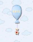 Load image into Gallery viewer, Blue Balloon Teddy Nursery Hanging Decor
