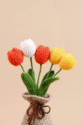 Load image into Gallery viewer, Crochet Tulip Flower Pot