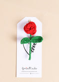 Load image into Gallery viewer, Crochet Rose Fridge Magnet