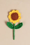 Load image into Gallery viewer, Crochet Sunflower Fridge Magnet