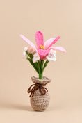 Load image into Gallery viewer, Crochet Lily & Daisy Flower Pot