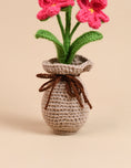 Load image into Gallery viewer, Crochet Orchid Flower Pot