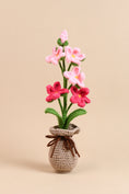 Load image into Gallery viewer, Crochet Orchid Flower Pot