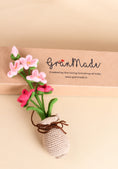 Load image into Gallery viewer, Crochet Orchid Flower Pot