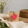Load image into Gallery viewer, Crochet Heart Keychain- Pink
