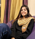 Load image into Gallery viewer, Beige & Black Hand - knit U - pin Scarf - Granmade