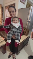 Load and play video in Gallery viewer, Red & White Baby Booties