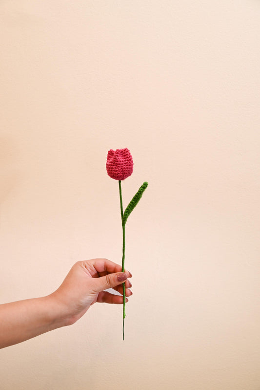 Pink Crochet Tulip - Granmade