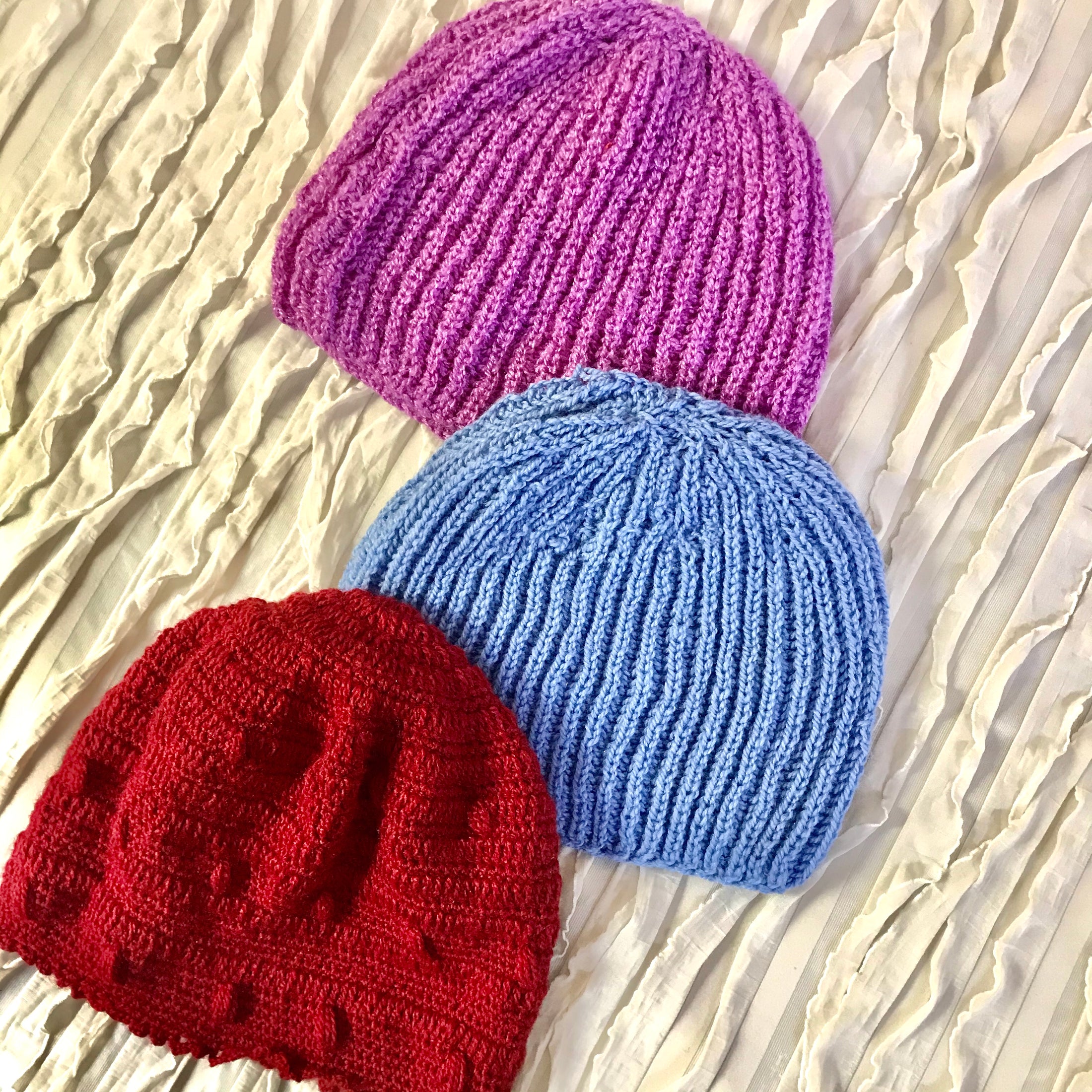 Pink Classic Hand-knit Beanie - Granmade