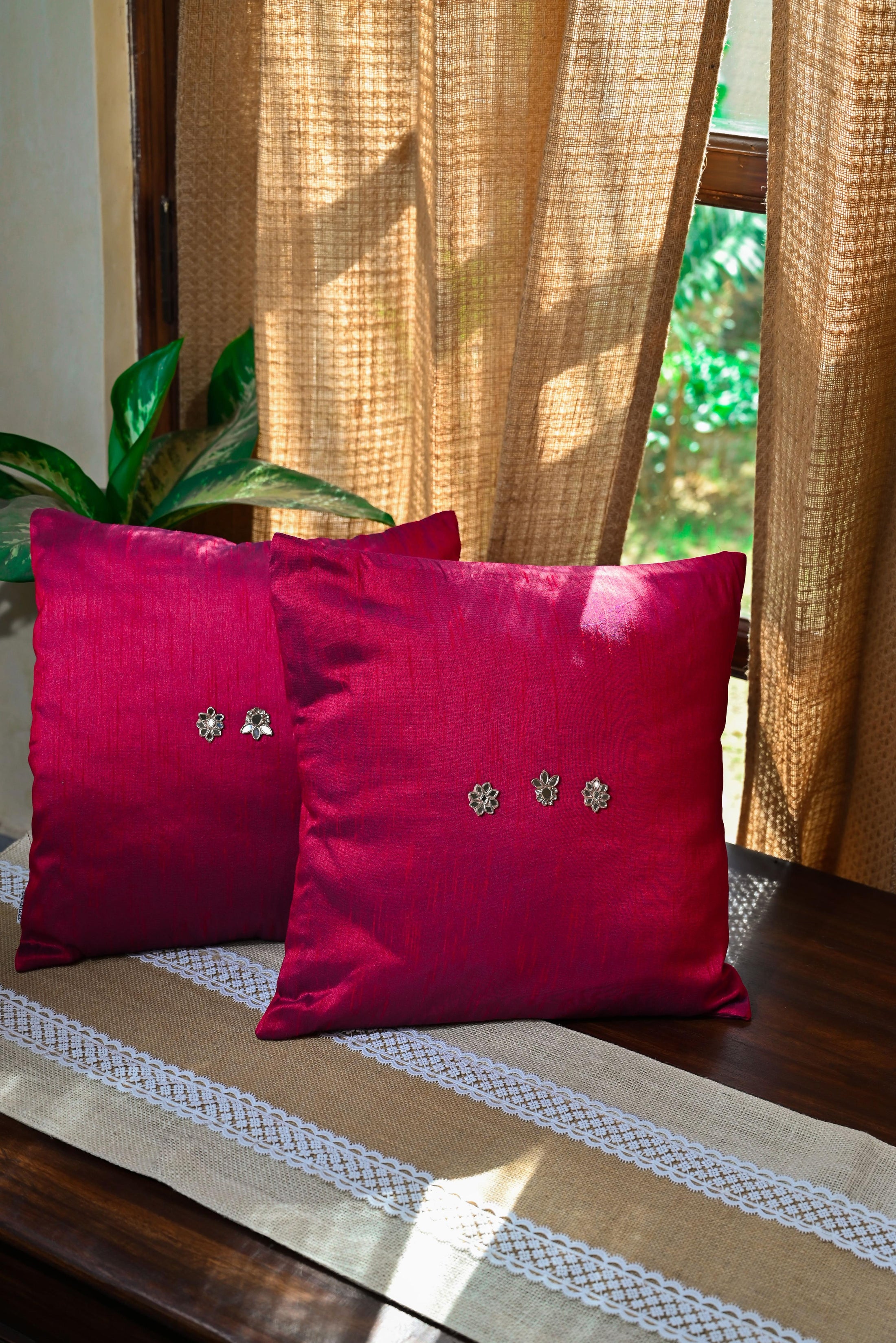 Gold Cotton Silk Cushion Cover - Granmade