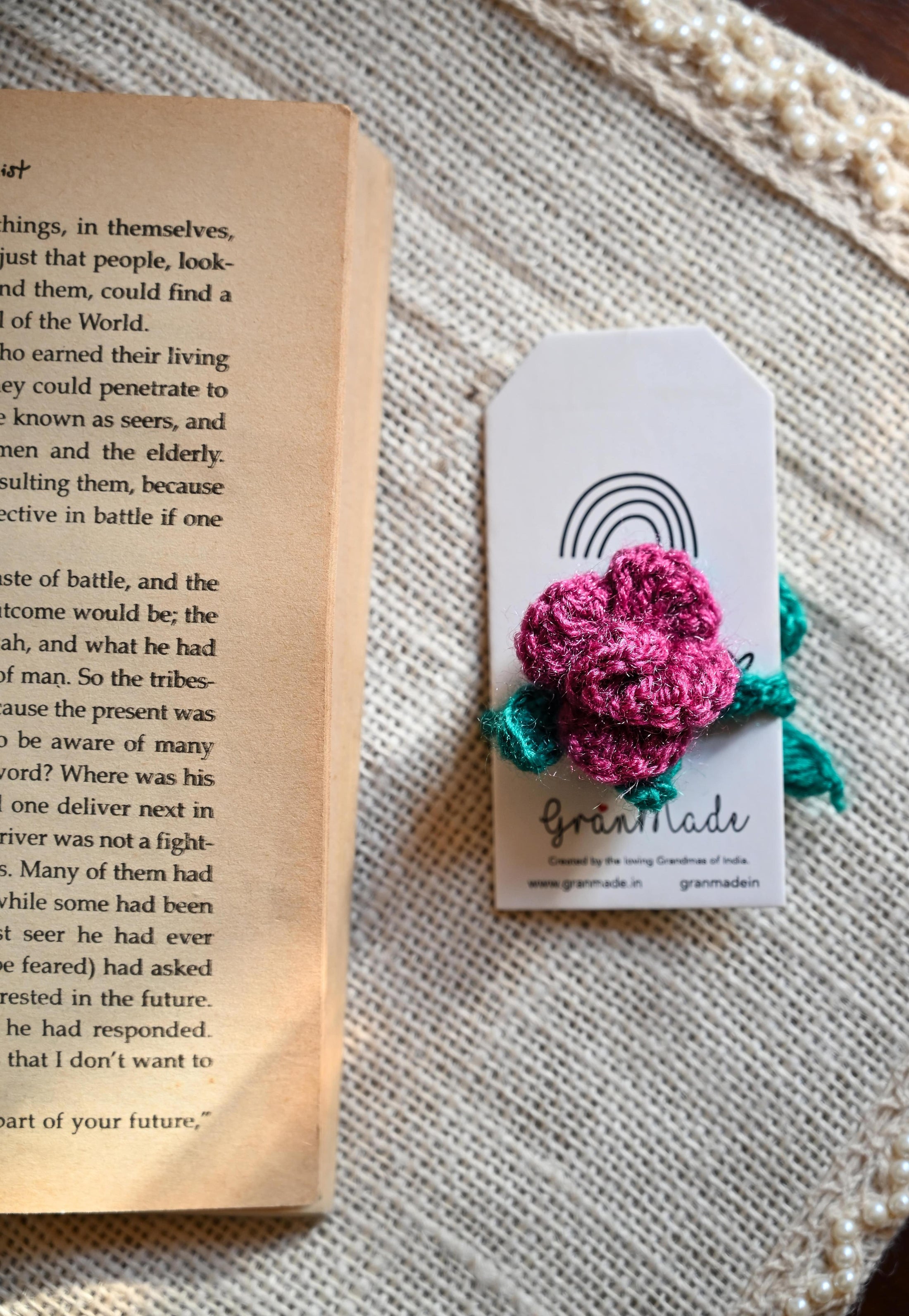 Crochet Flower Bookmark - Granmade