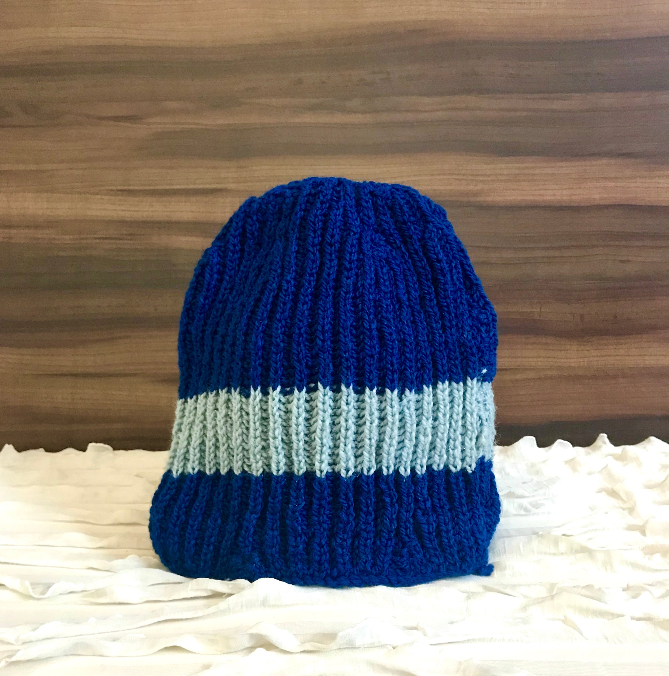 Navy Blue Classic Hand-knit Beanie - Granmade