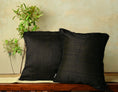 Load image into Gallery viewer, Black Lace Cotton Silk Cushion Cover - Granmade
