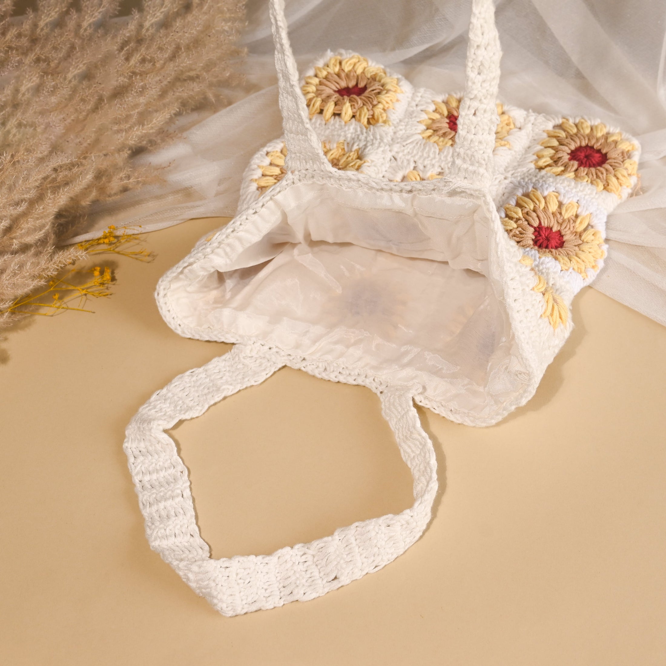 Crochet Sunflower Tote Bag - Granmade