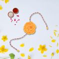 Load image into Gallery viewer, Handmade Orange Canation Rakhi - Granmade
