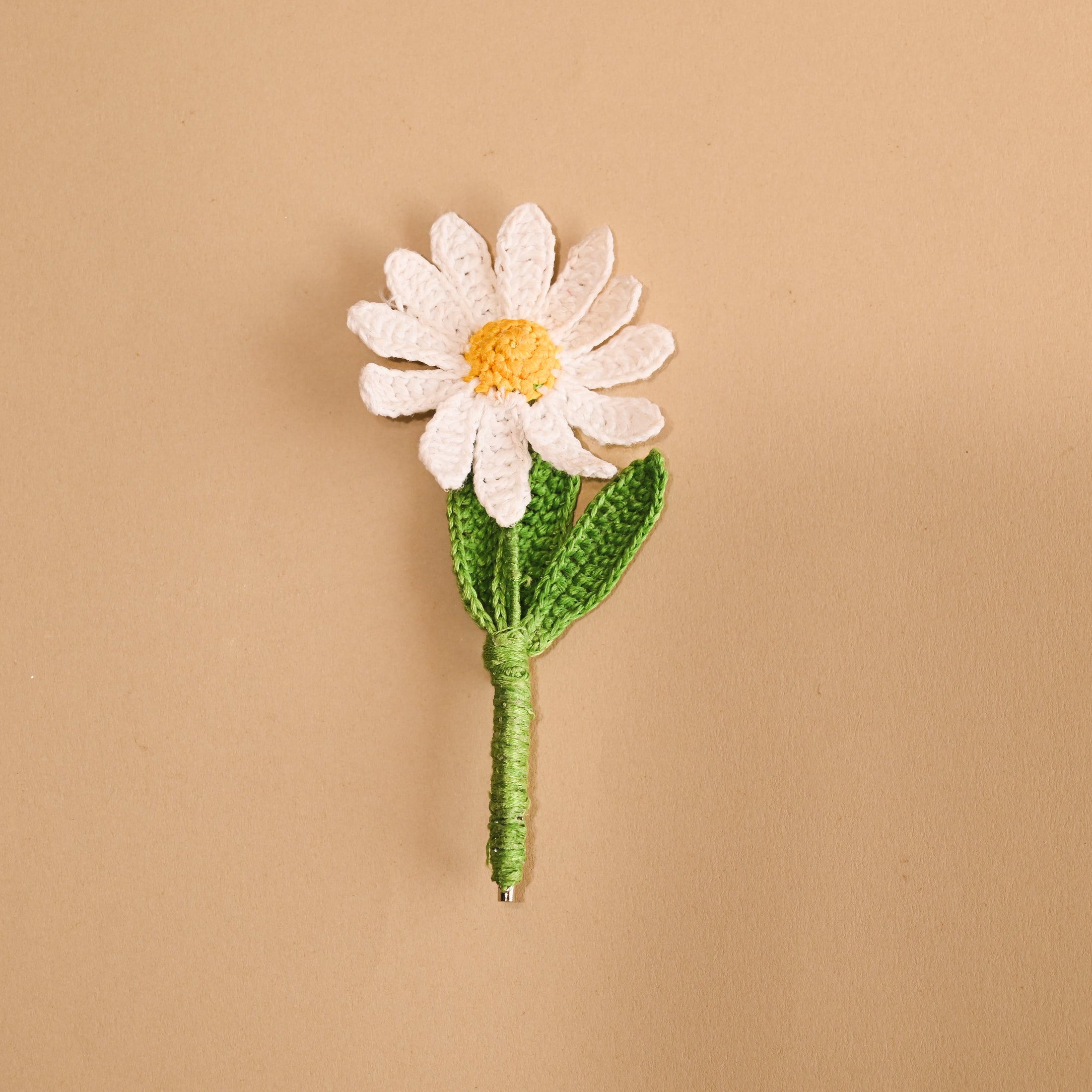 Crochet Daisy Brooch - Granmade