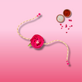 Load image into Gallery viewer, Handmade Rani Pink Rose Rakhi - Granmade
