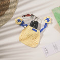 Load image into Gallery viewer, Yellow and Blue Crochet Pouch - Granmade
