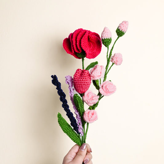 Mamma Mia Galentines Crochet Flower Bouquet - Granmade