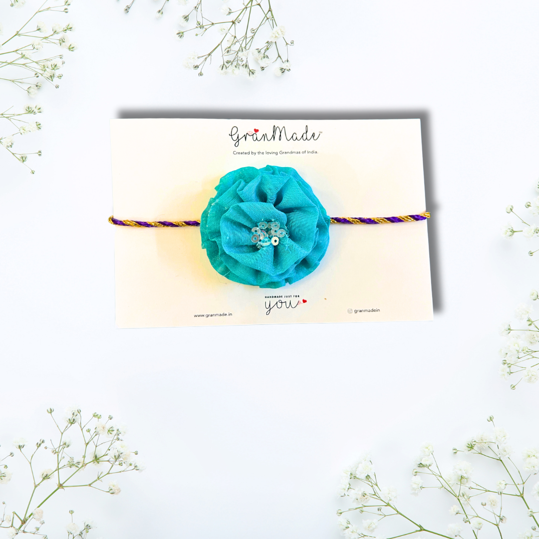 Handmade Blue Canation Rakhi - Granmade