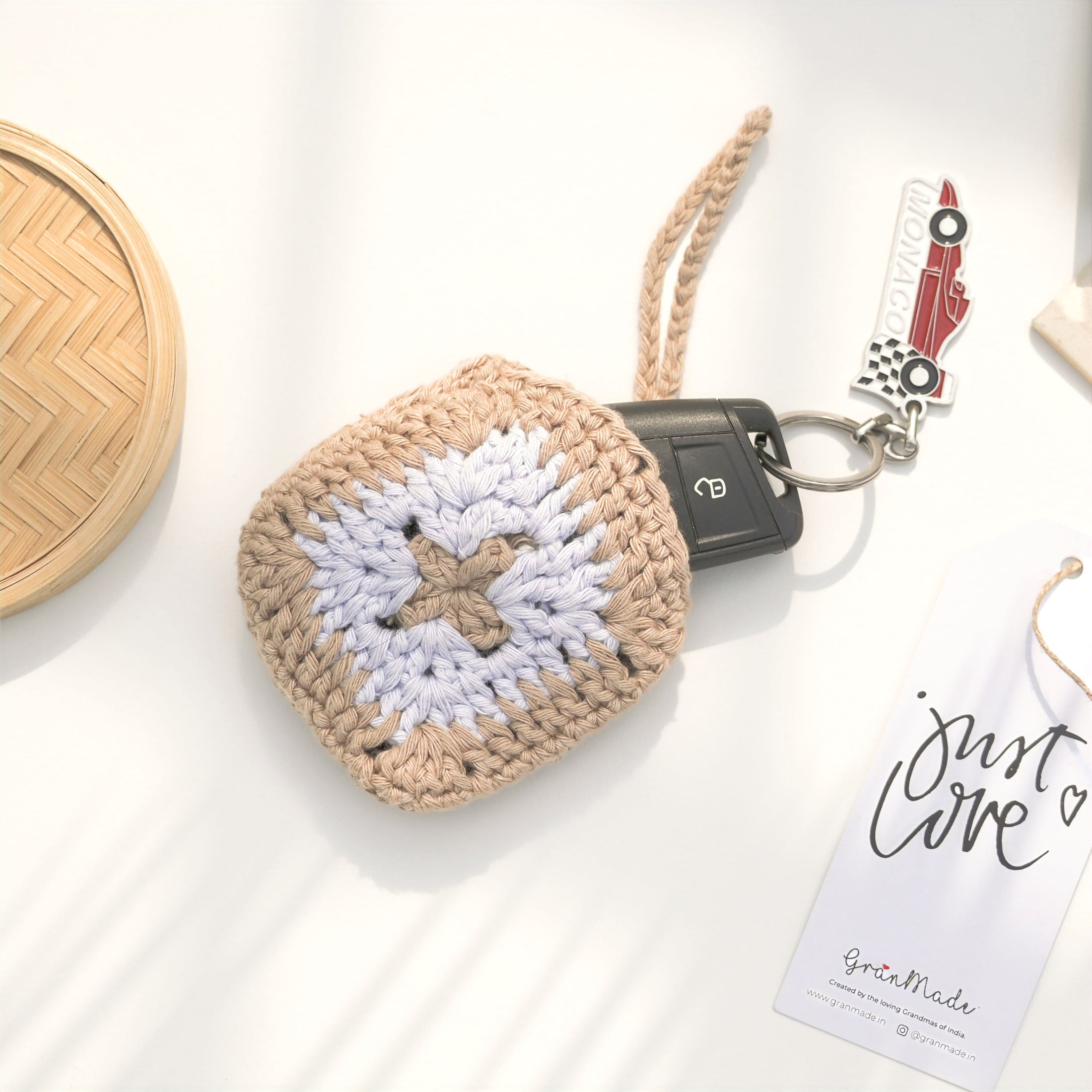 Beige Crochet Minimal Airpod Cover - Granmade