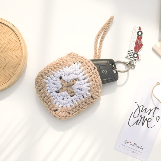 Beige Crochet Minimal Airpod Cover - Granmade