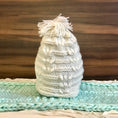 Load image into Gallery viewer, White Intricate Hand-Knit Beanie - Granmade
