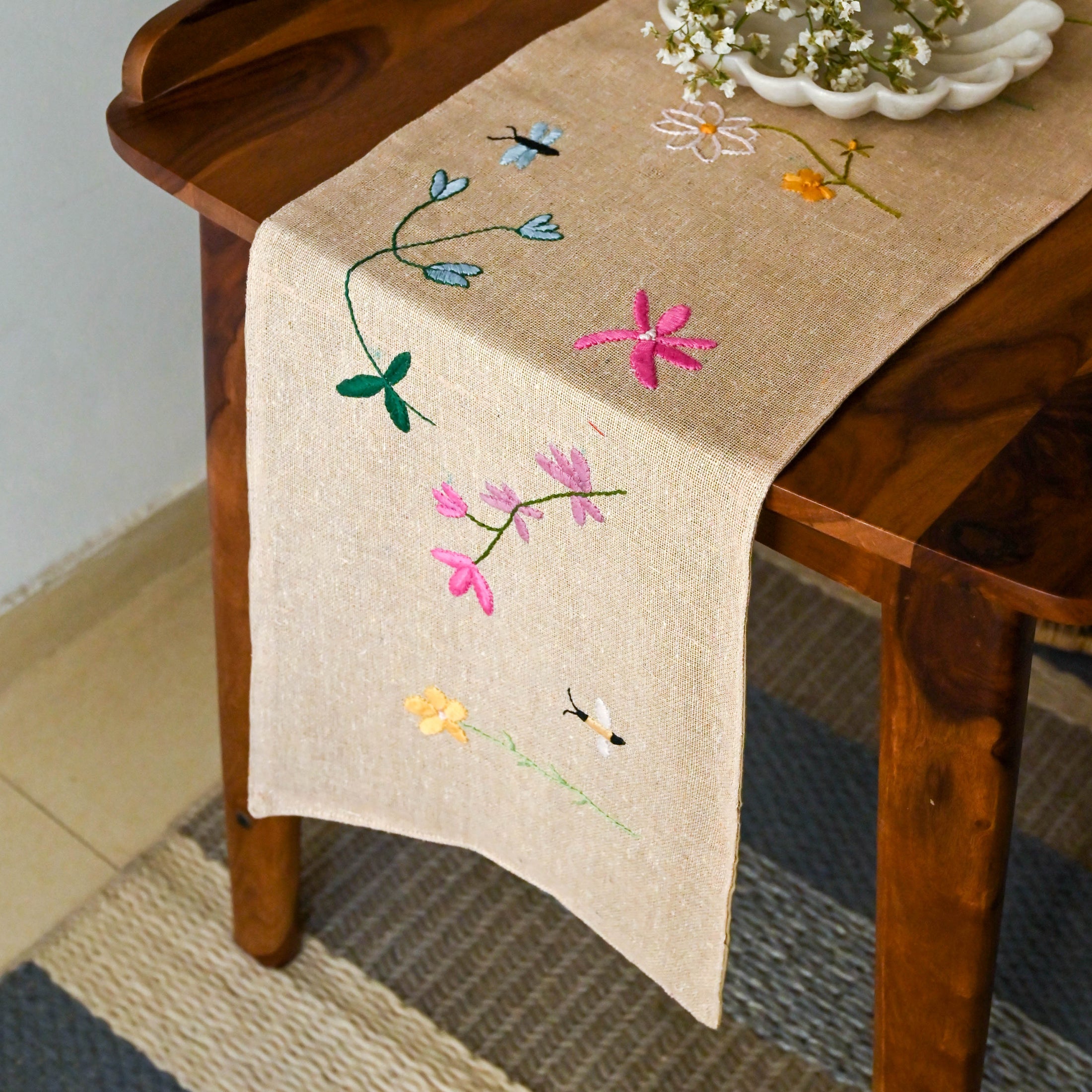 Summer Garden Jute Table Runner - Granmade