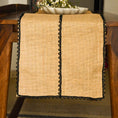 Load image into Gallery viewer, Jute & Black Lace Table Runner - Granmade
