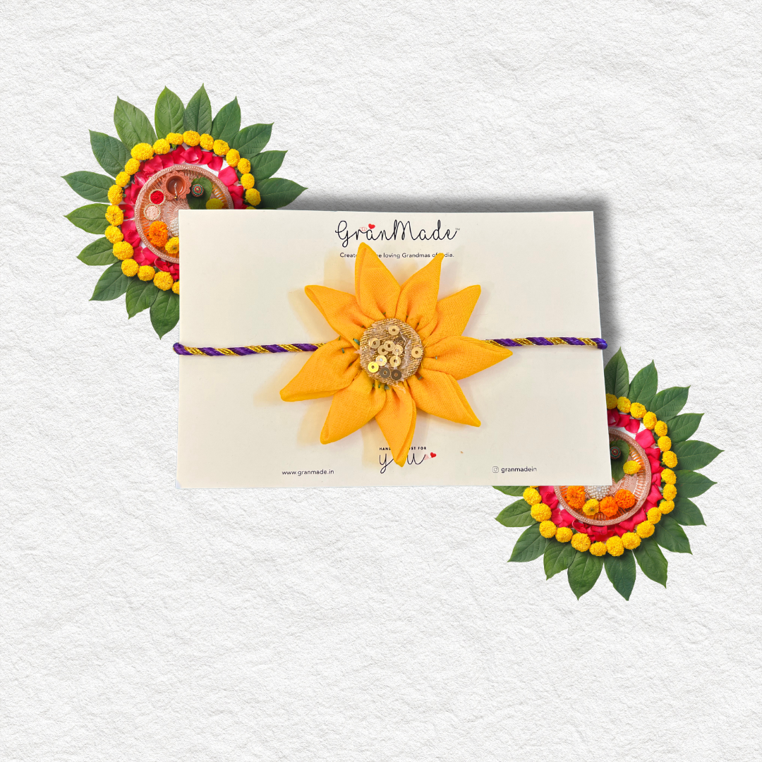 Handmade Blue Sunflower Rakhi - Granmade