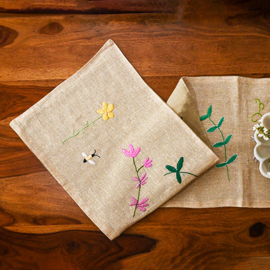 Summer Garden Jute Table Runner - Granmade