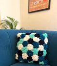 Load image into Gallery viewer, Something Blue Flower Hand-knit Crochet Cushion - Granmade
