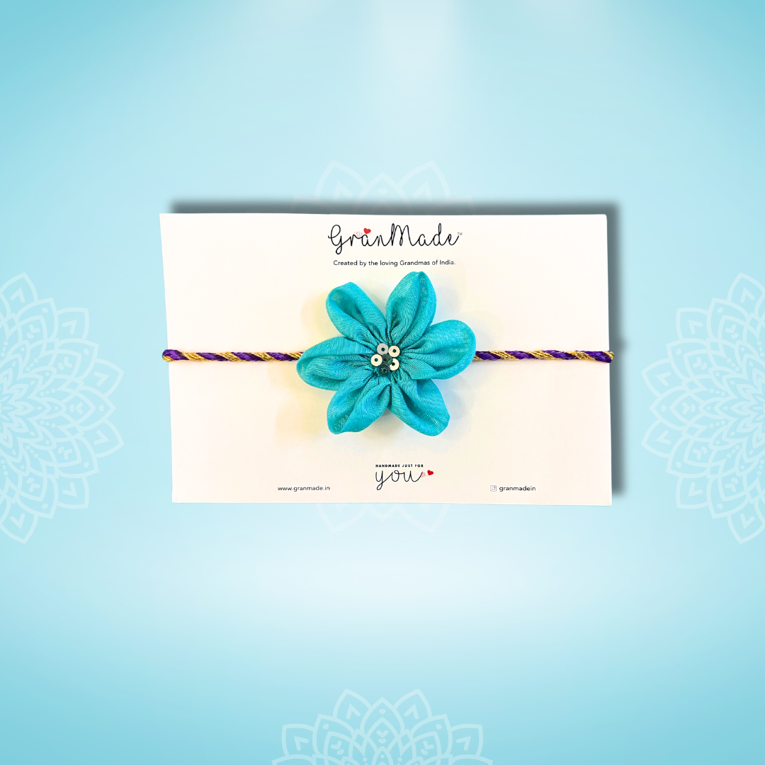 Handmade Blue Windflower Rakhi - Granmade