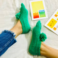 Load image into Gallery viewer, Green Hand-knit Socks - Granmade
