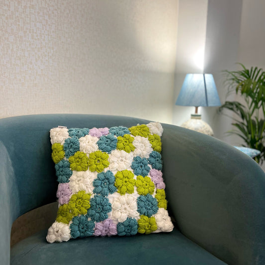 Wildflower Hand-knit Crochet Cushion Cover - Granmade