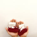 Load image into Gallery viewer, Red & White Baby Booties - Granmade
