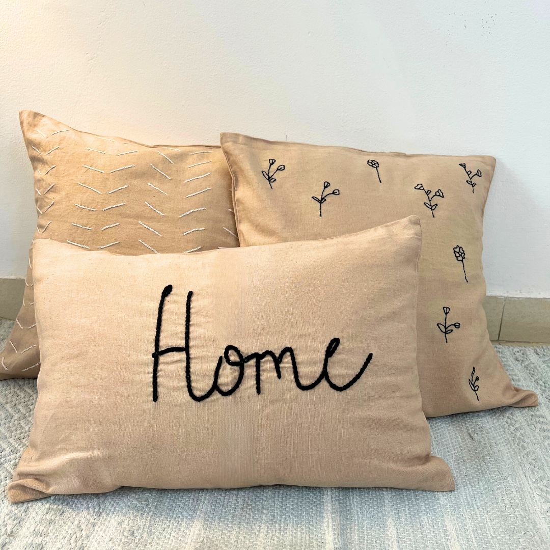 Home Hand embroidered Cushion Cover - Granmade