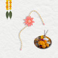 Load image into Gallery viewer, Handmade Blue Sunflower Rakhi - Granmade
