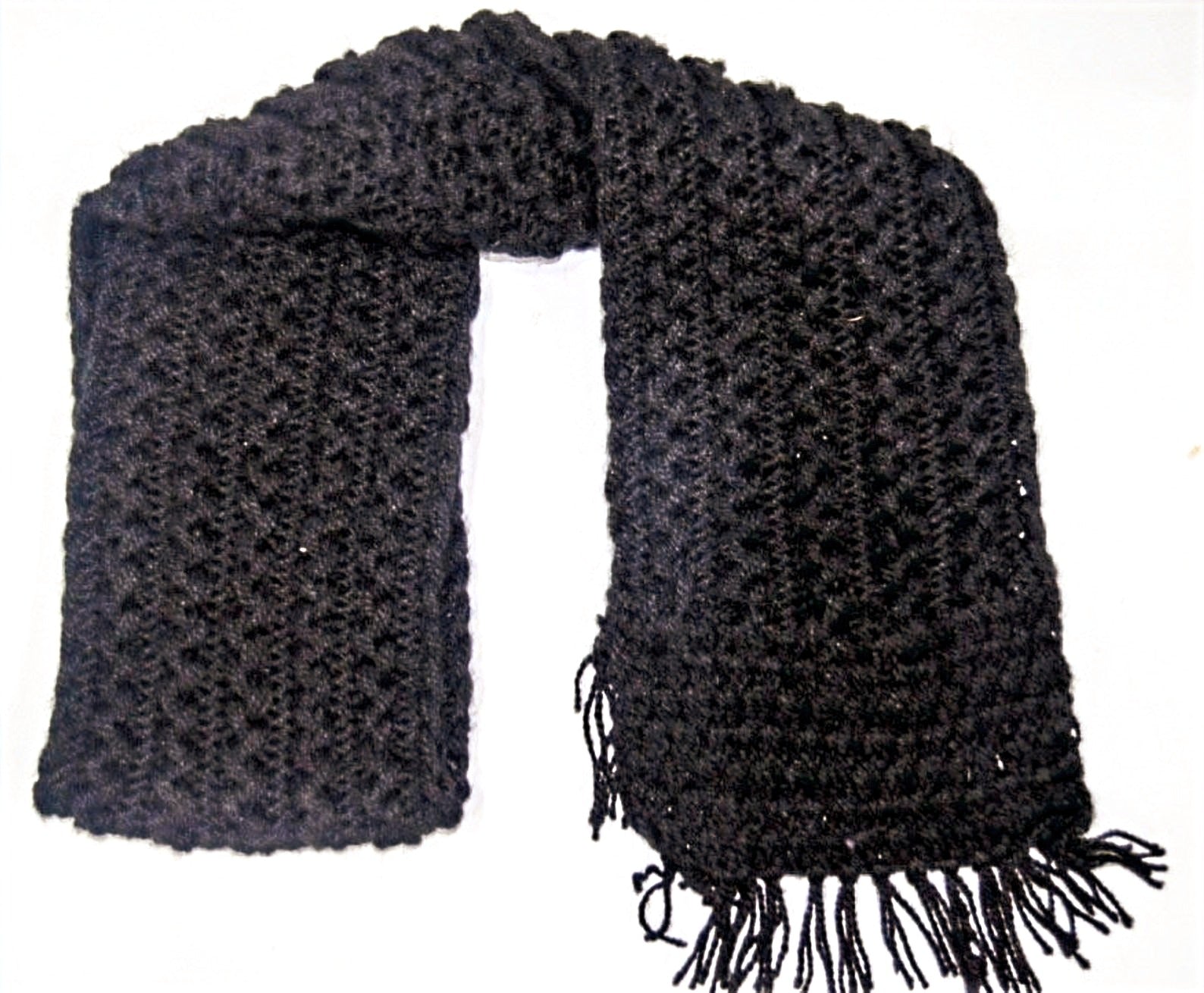 White U-pin Hand knit Scarf – Granmade White U-pin Hand knit Scarf – Granmade