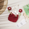 Load image into Gallery viewer, Maroon and Green Crochet Pouch - Granmade
