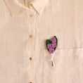 Load image into Gallery viewer, Crochet Violet Brooch - Granmade
