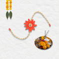 Load image into Gallery viewer, Handmade Blue Sunflower Rakhi - Granmade
